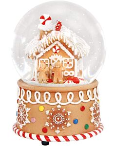 Gisela Graham Gingerbread House Christmas Snow Globe